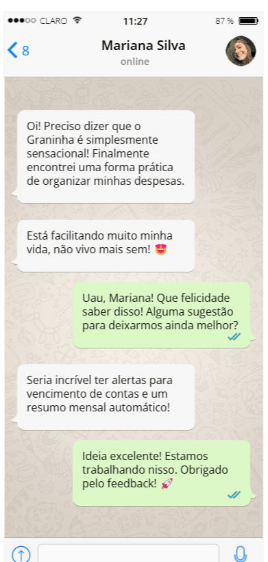 Depoimento no WhatsApp 2